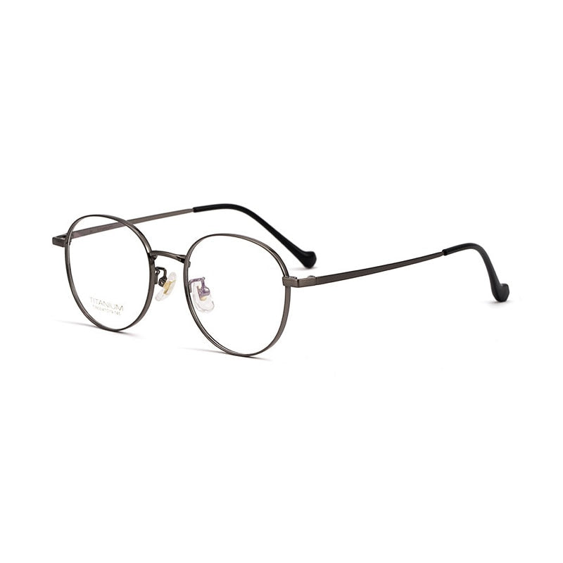 Gafas con montura de titanio β de borde completo para hombre y mujer, estilo Retro ultraligero, gafas para miopía. (Agregar tipo cristal al carro)