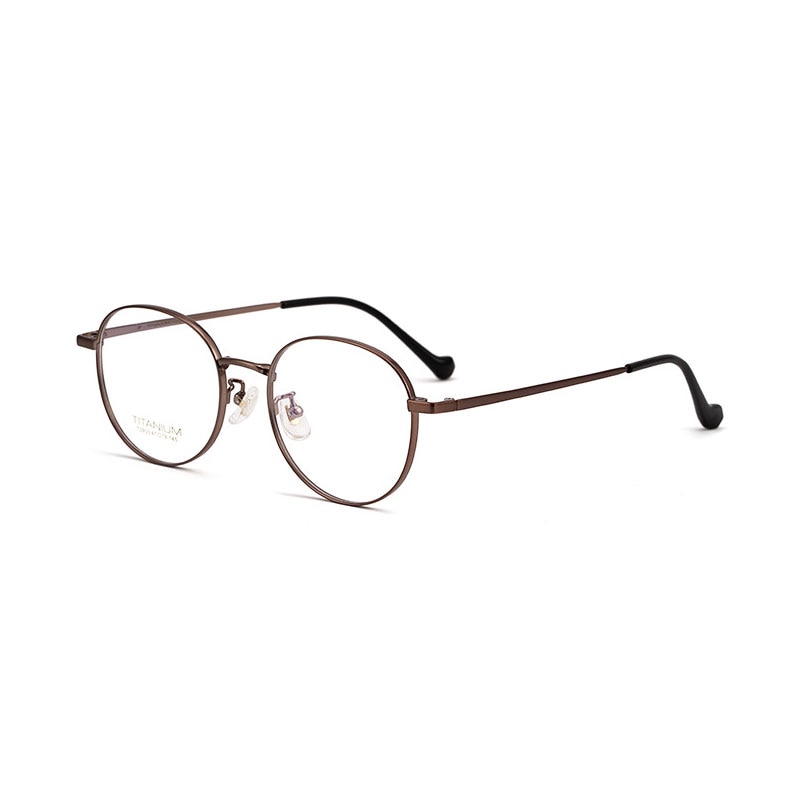 Gafas con montura de titanio β de borde completo para hombre y mujer, estilo Retro ultraligero, gafas para miopía. (Agregar tipo cristal al carro)