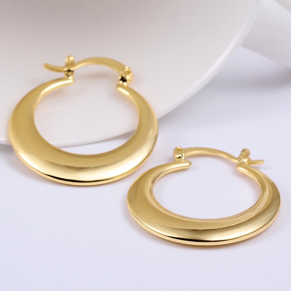 3cm 925 Sterling silver Earrings 18K gold color for women lady wedding beautiful lovely cute Jewelry nice party noble