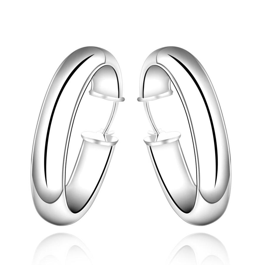 aros 925 Sterling plata Round