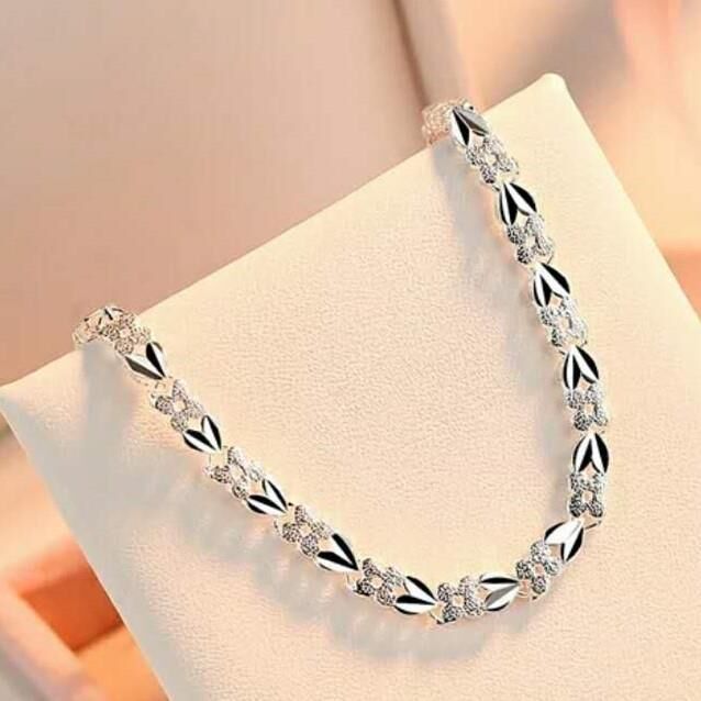 925 plata Sterling silver Bracelets 20cm 8inch