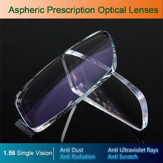 OFERTA $1  Cristal de prescripción de índice 1,56 CR-39 lentes de gafas asféricas de resina para miopía/hipermetropía/presbicia lentes con revestimiento(añada marco)