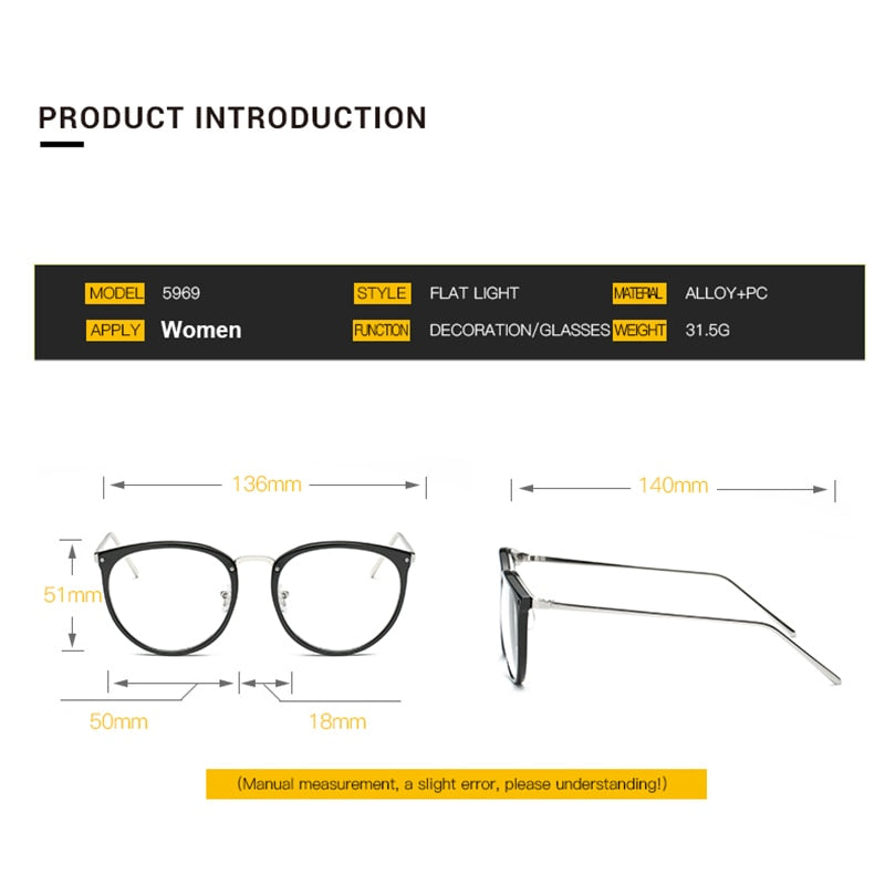 Montura de gafas ópticas a la moda para miopía, montura completa de Metal para mujer, gafas, gafas de Grau, gafas graduadas(Agregar tipo cristal al carro)