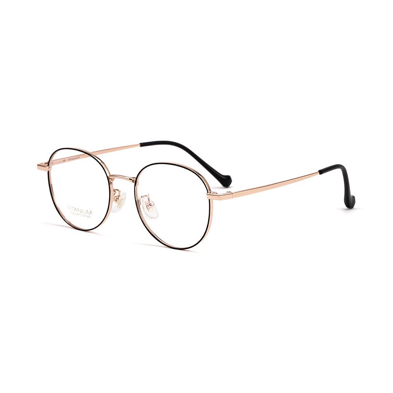 Gafas con montura de titanio β de borde completo para hombre y mujer, estilo Retro ultraligero, gafas para miopía. (Agregar tipo cristal al carro)