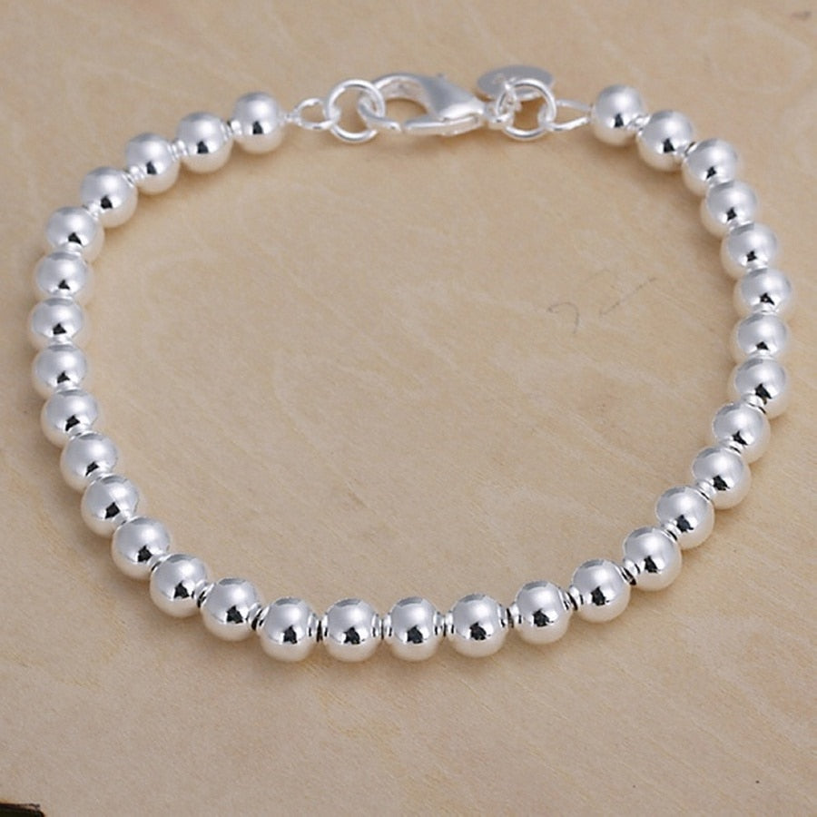 925  plata Sterling silver Bracelets  esferas