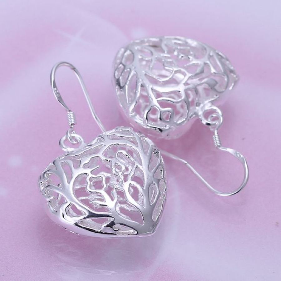 925 Sterling plata dos corazones